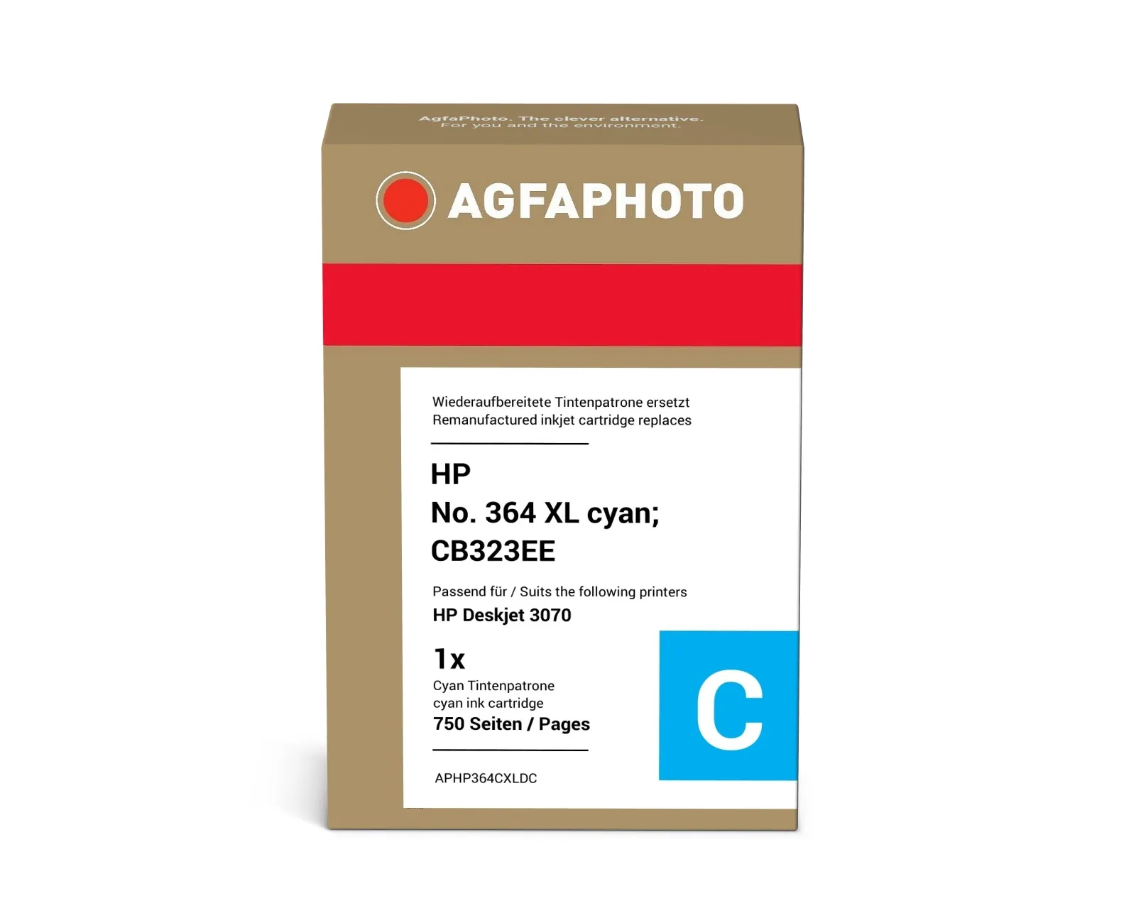 AGFAPHOTO 364 XL ink cartridge, 11 ml, Cyan