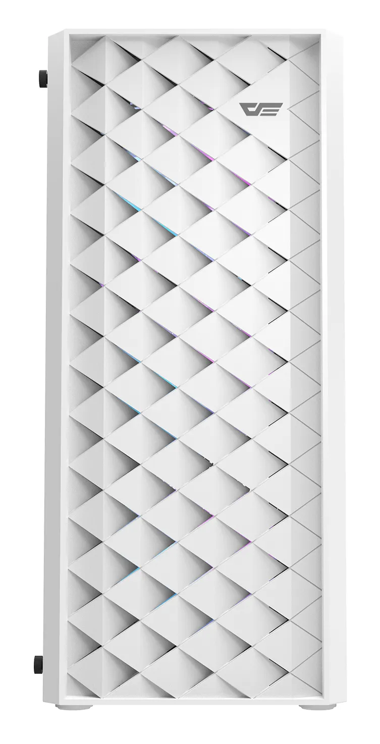 DARKFLASH DK351 Midi-Tower Case with window and RGB lighting, White