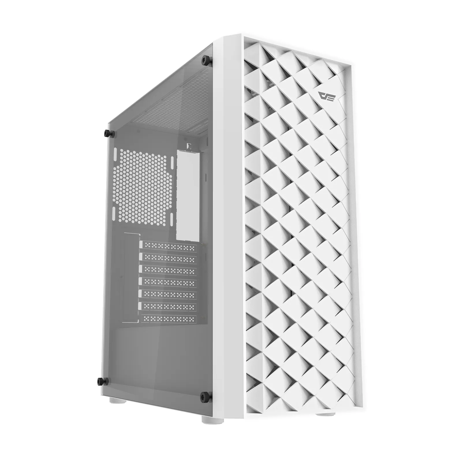DARKFLASH DK351 Midi-Tower Case with window and RGB lighting, White