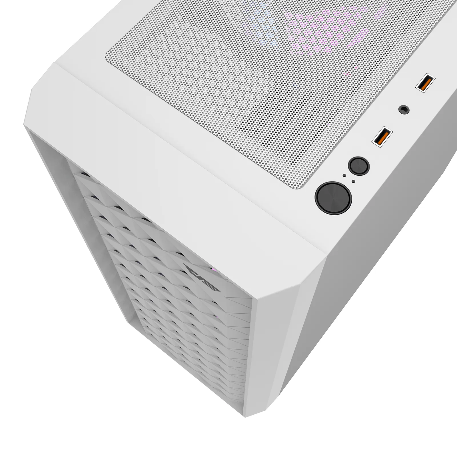 DARKFLASH DK351 Midi-Tower Case with window and RGB lighting, White