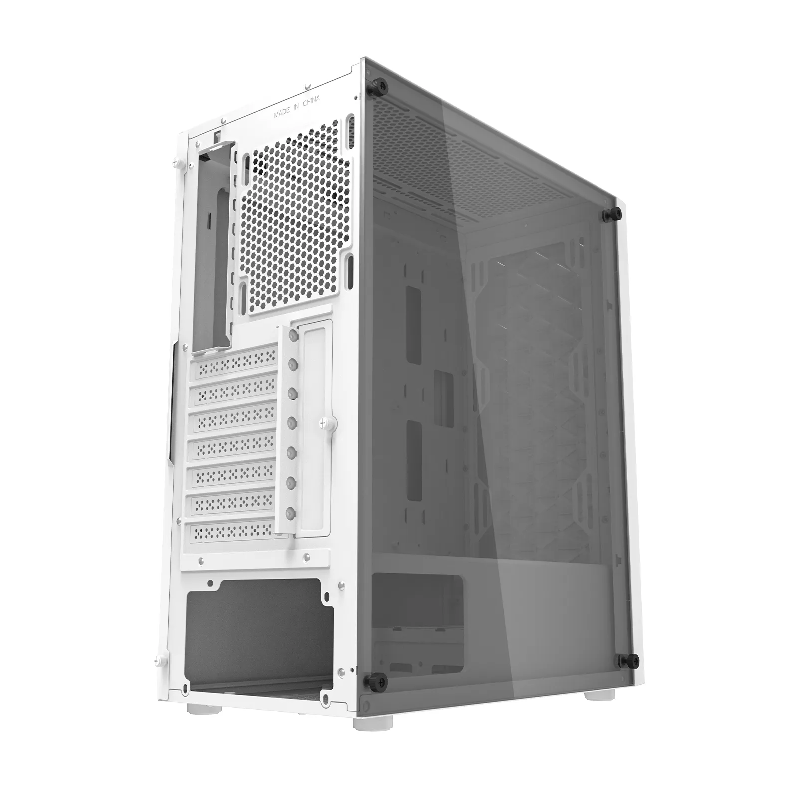 DARKFLASH DK351 Midi-Tower Case with window and RGB lighting, White