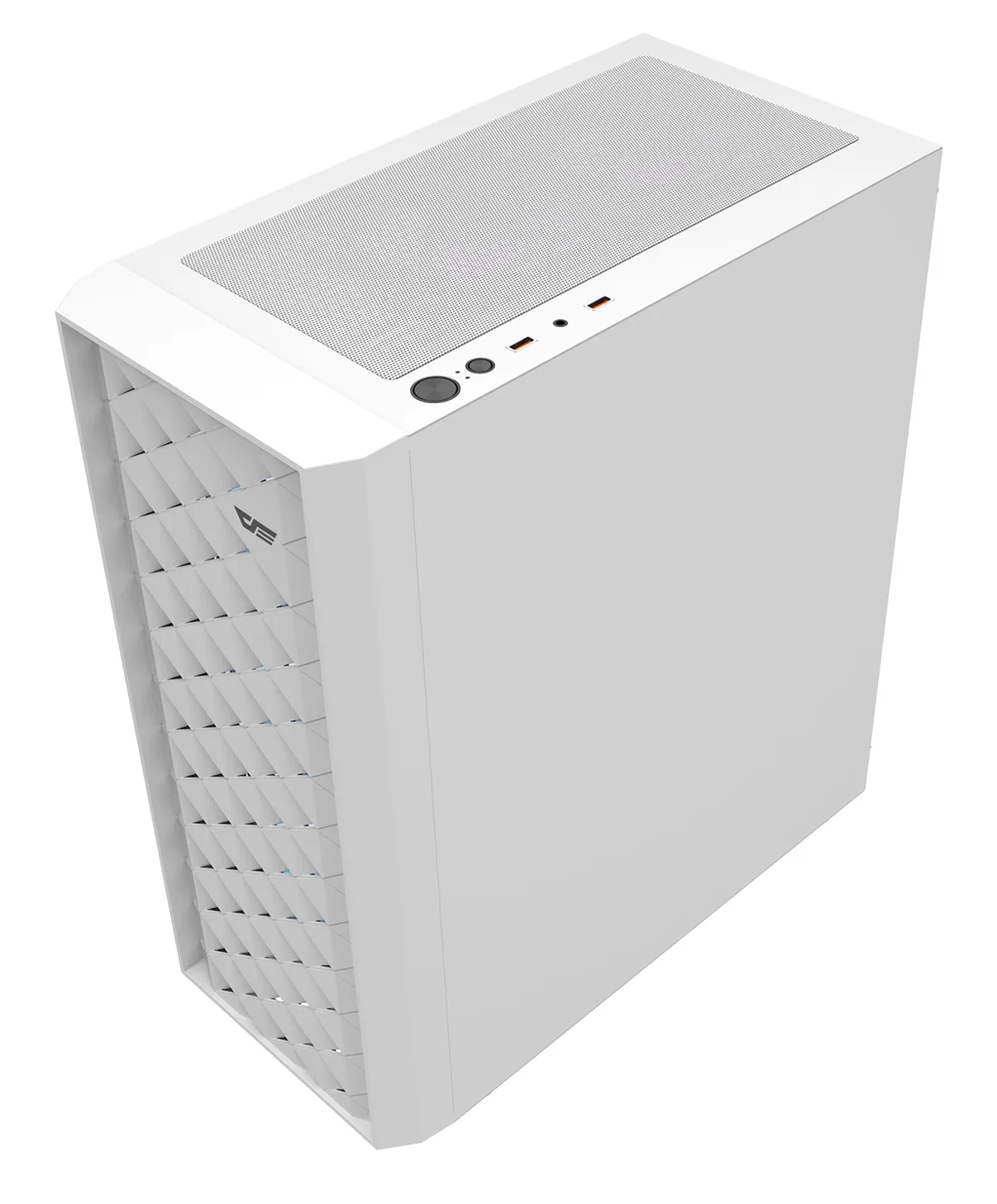 DARKFLASH DK351 Midi-Tower Case with window and RGB lighting, White