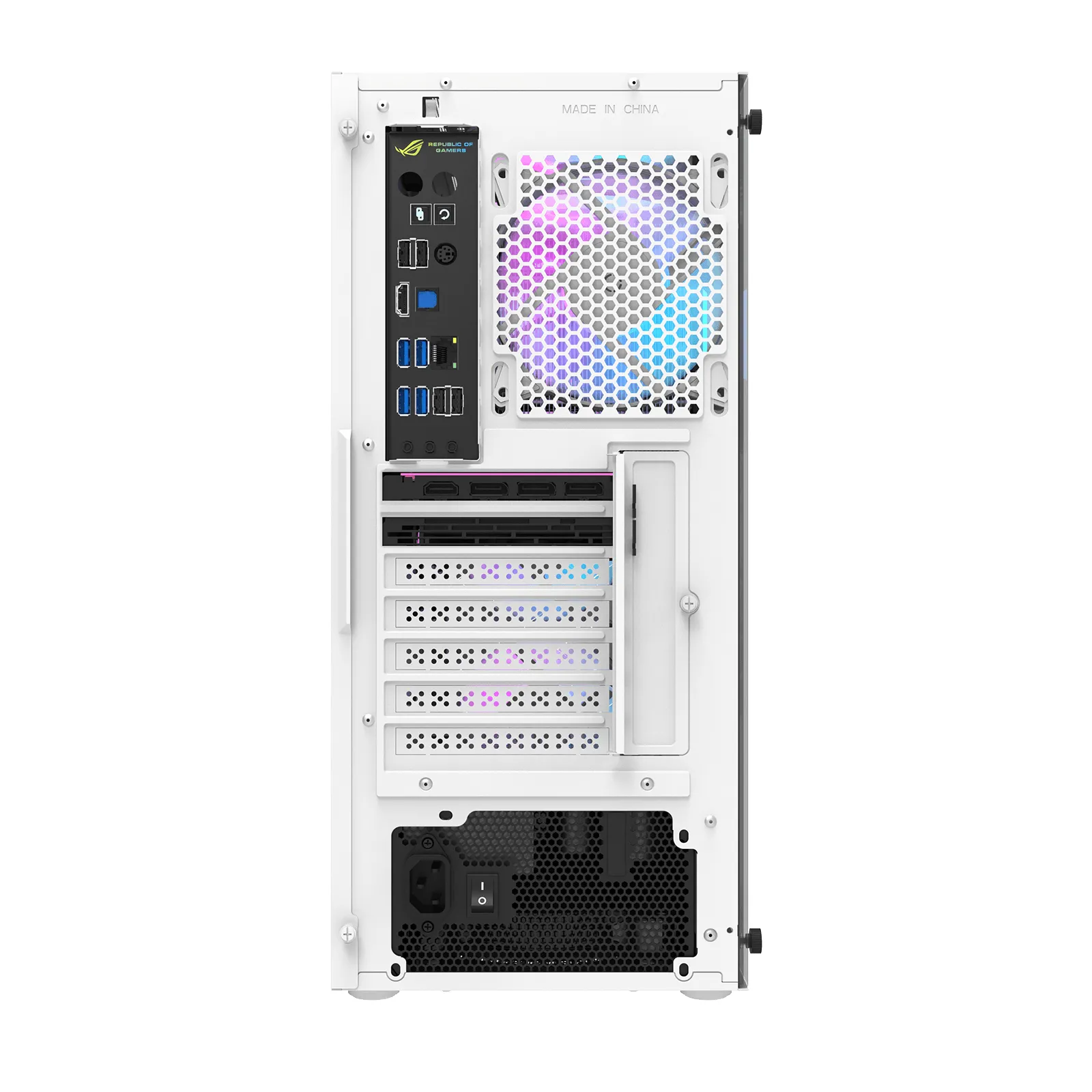 DARKFLASH DK351 Midi-Tower Case with window and RGB lighting, White