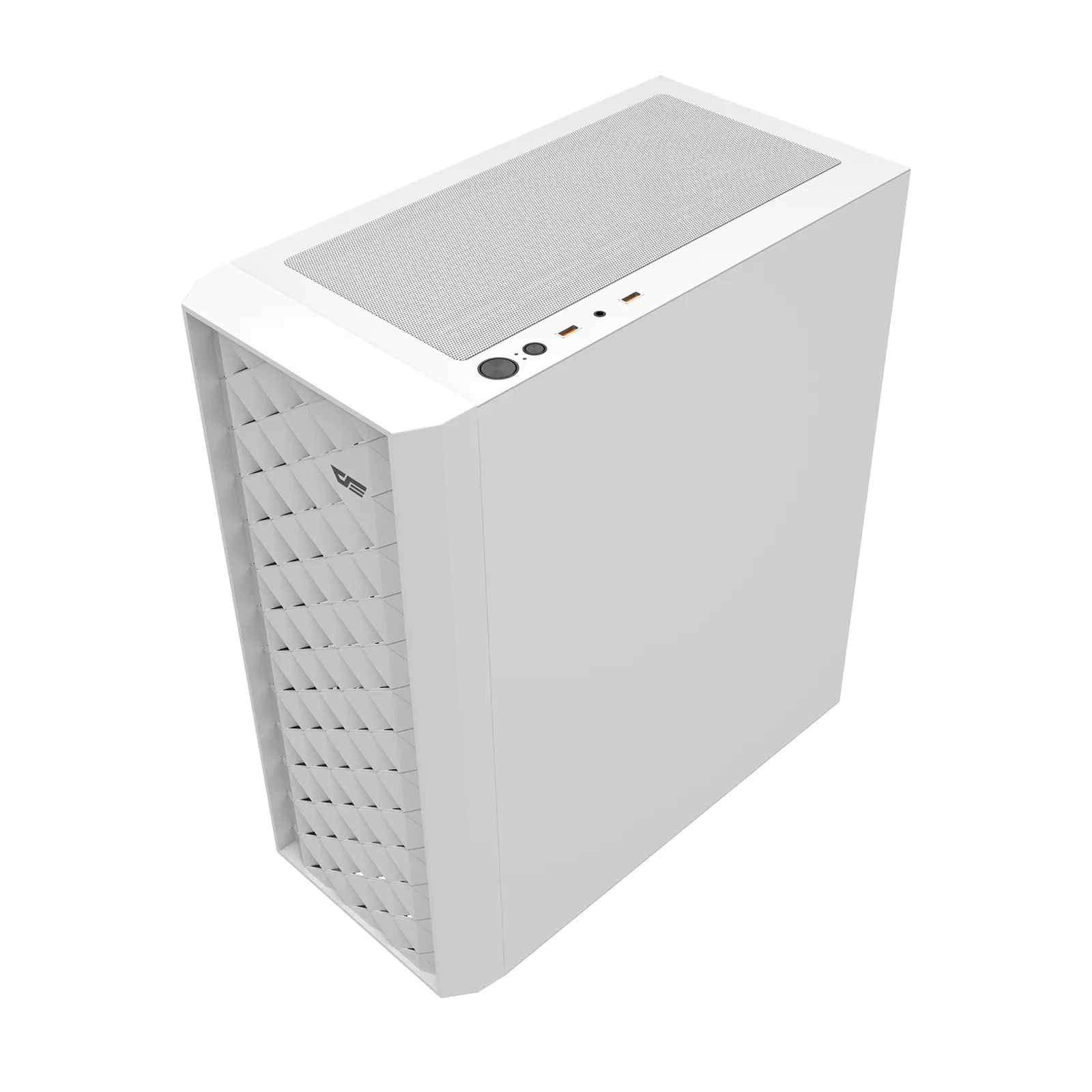 DARKFLASH DK351 Midi-Tower Case with window and RGB lighting, White