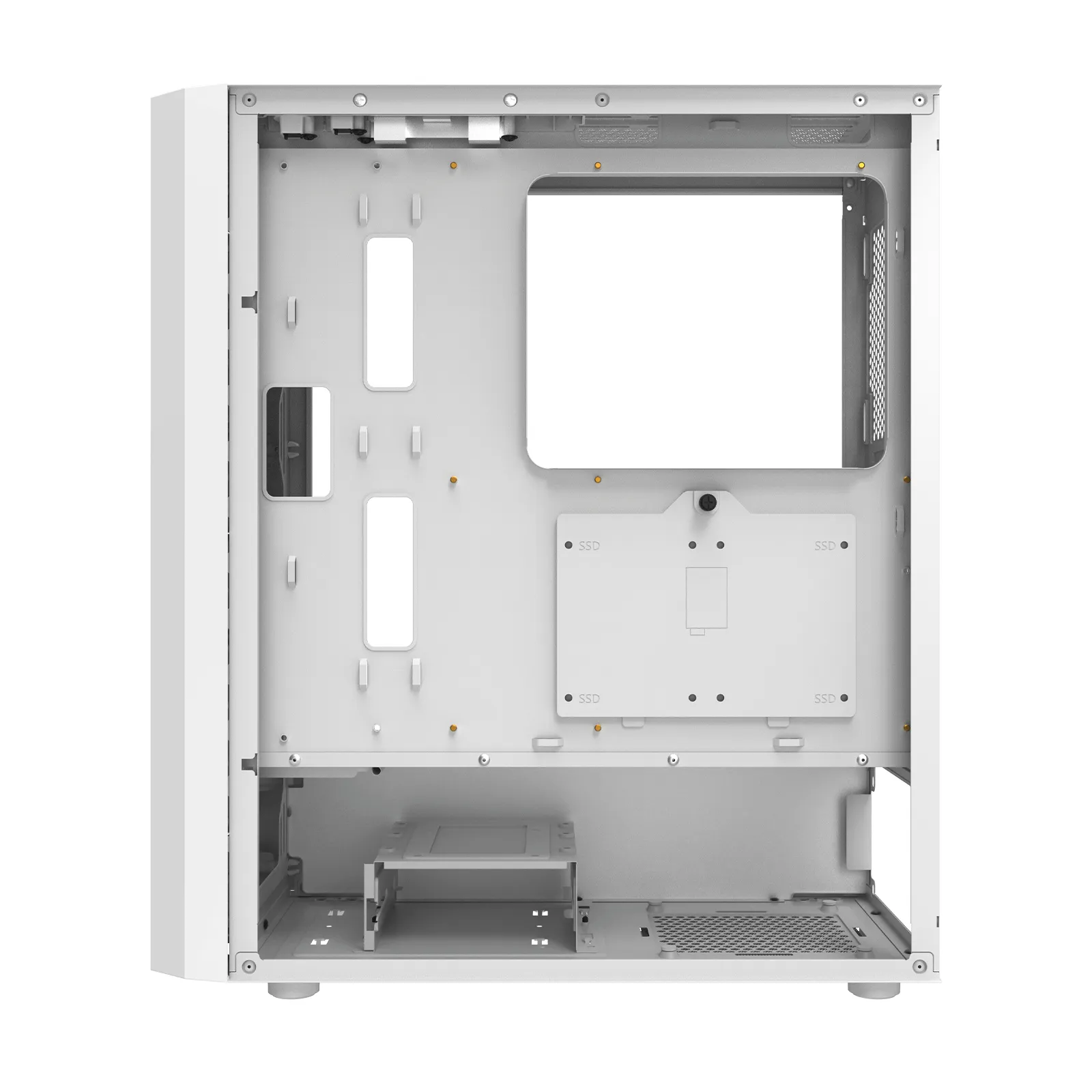 DARKFLASH DK351 Midi-Tower Case with window and RGB lighting, White