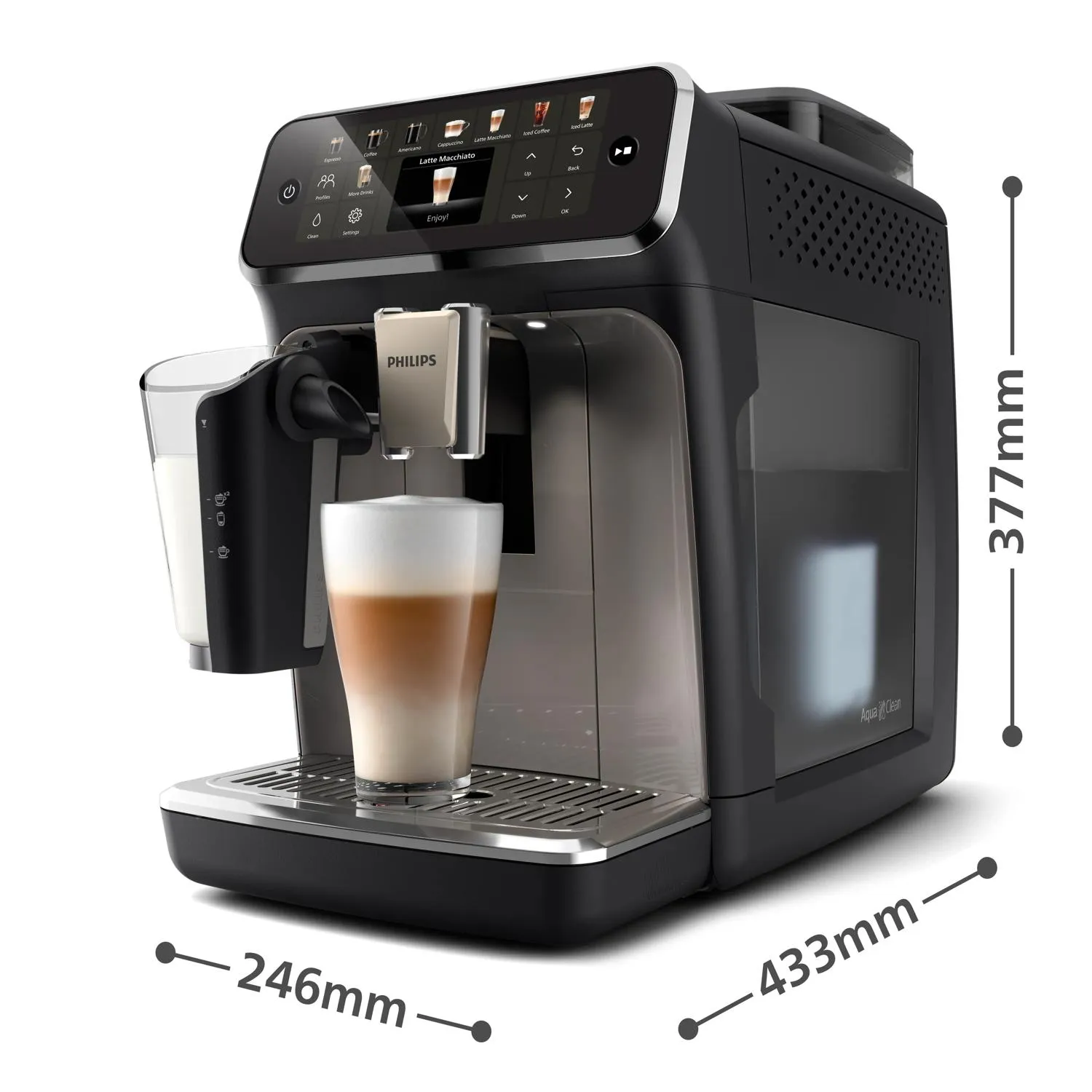 Philips Series 5500 LatteGo EP5549/70 Fully Automatic Espresso Machine, Black