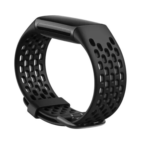 Puro Silicon Band for FitBit Charge 5, musta