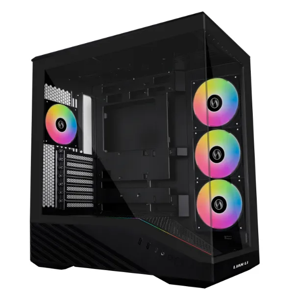 Lian Li Vector V100 RGB -miditornikotelo ikkunalla, Musta