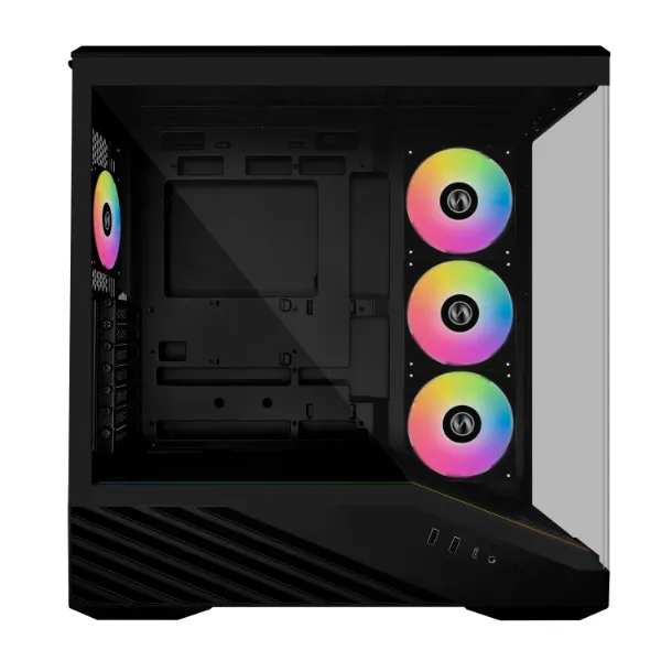 Lian Li Vector V100 RGB -miditornikotelo ikkunalla, Musta