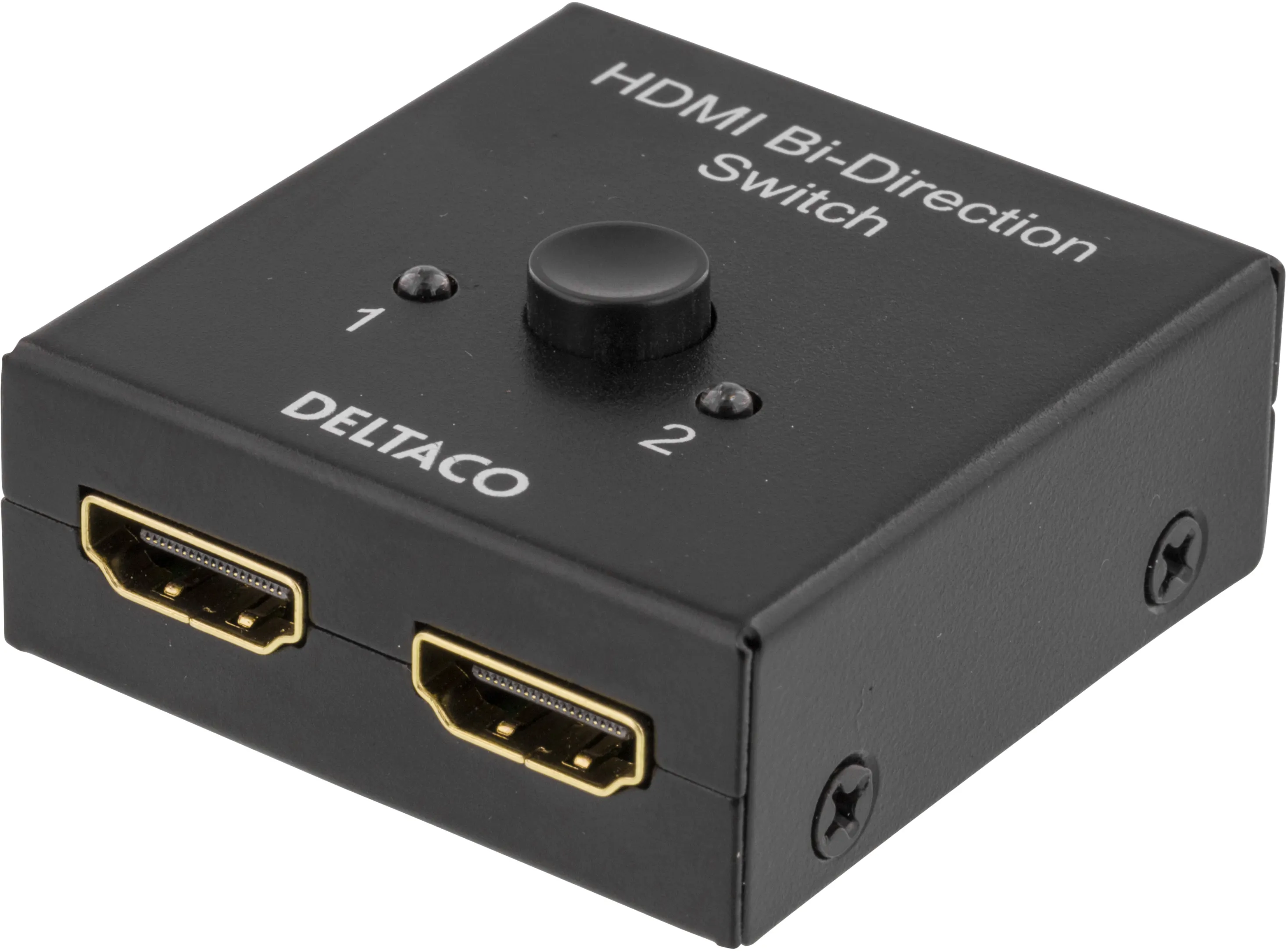 DELTACO PRIME kaksisuunt. HDMI-kytkin, 1-2 tai 2-1, manuaalinen, mu DELTACO PRIME kaksisuunt. HDMI-kytkin, 1-2 tai 2-1, manuaalinen, mu
