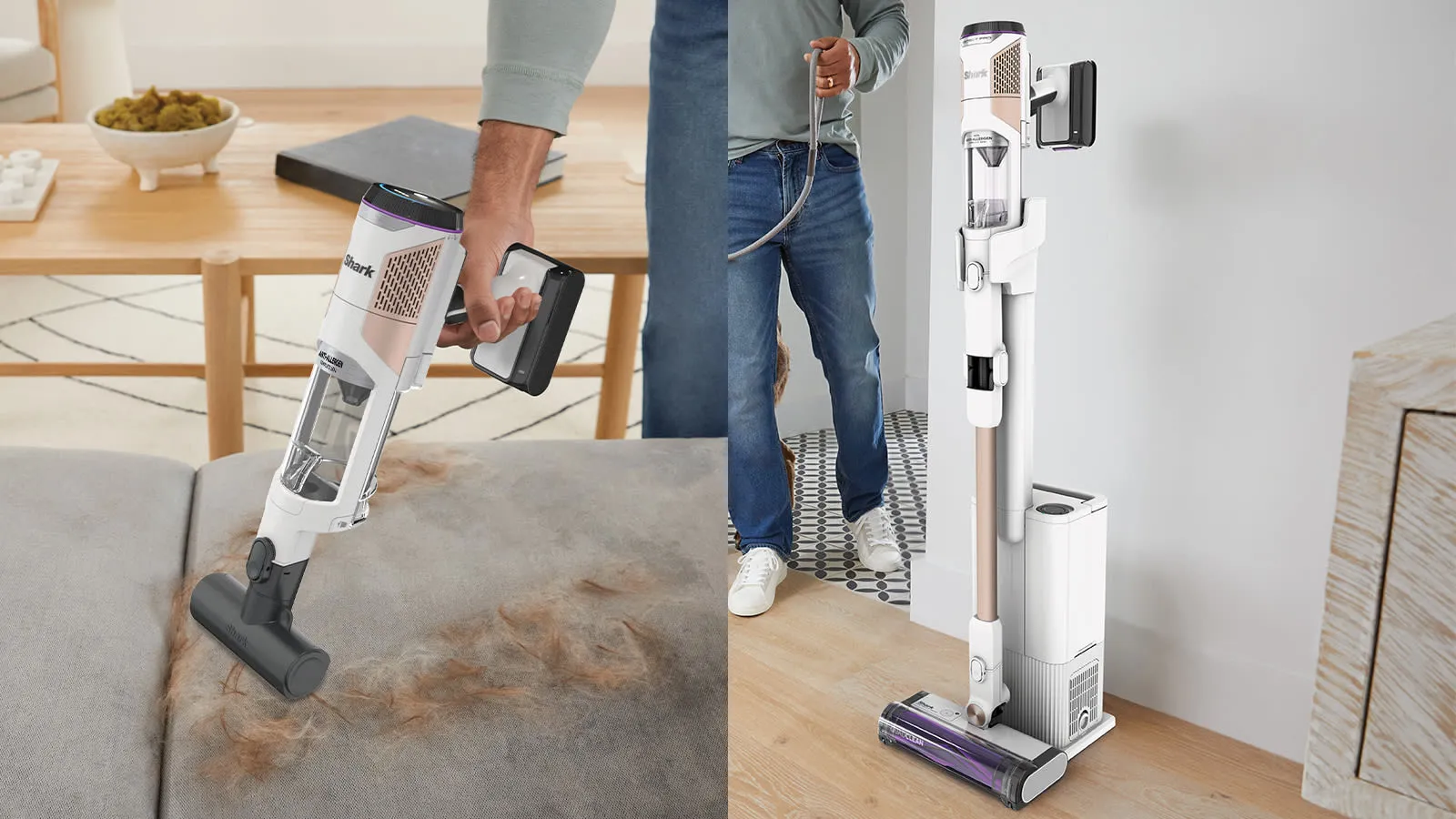 Shark IW3611DE Detect Pro Rechargeable -varsi-imuri, Valkoinen