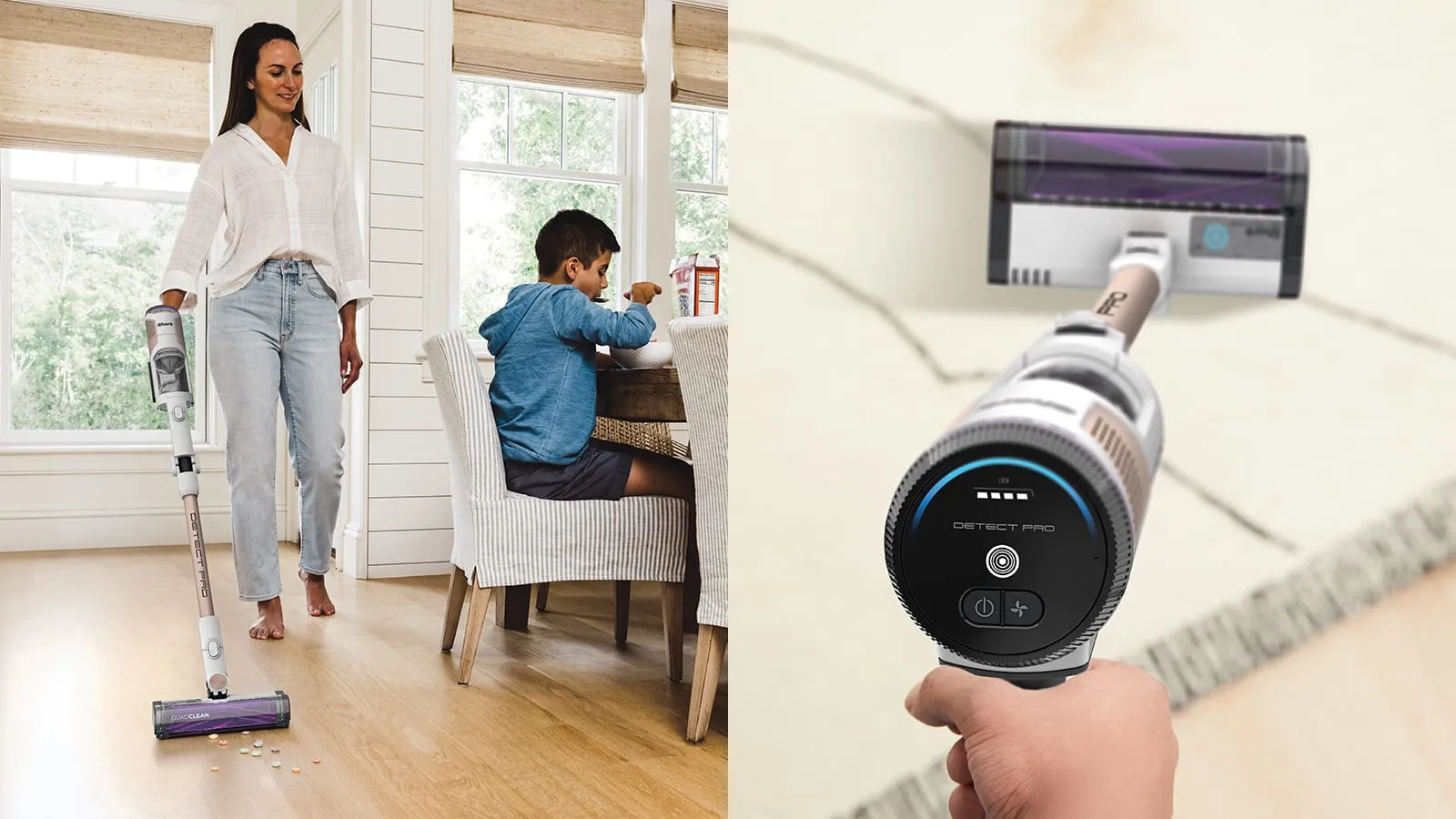 Shark IW3611DE Detect Pro Rechargeable -varsi-imuri, Valkoinen