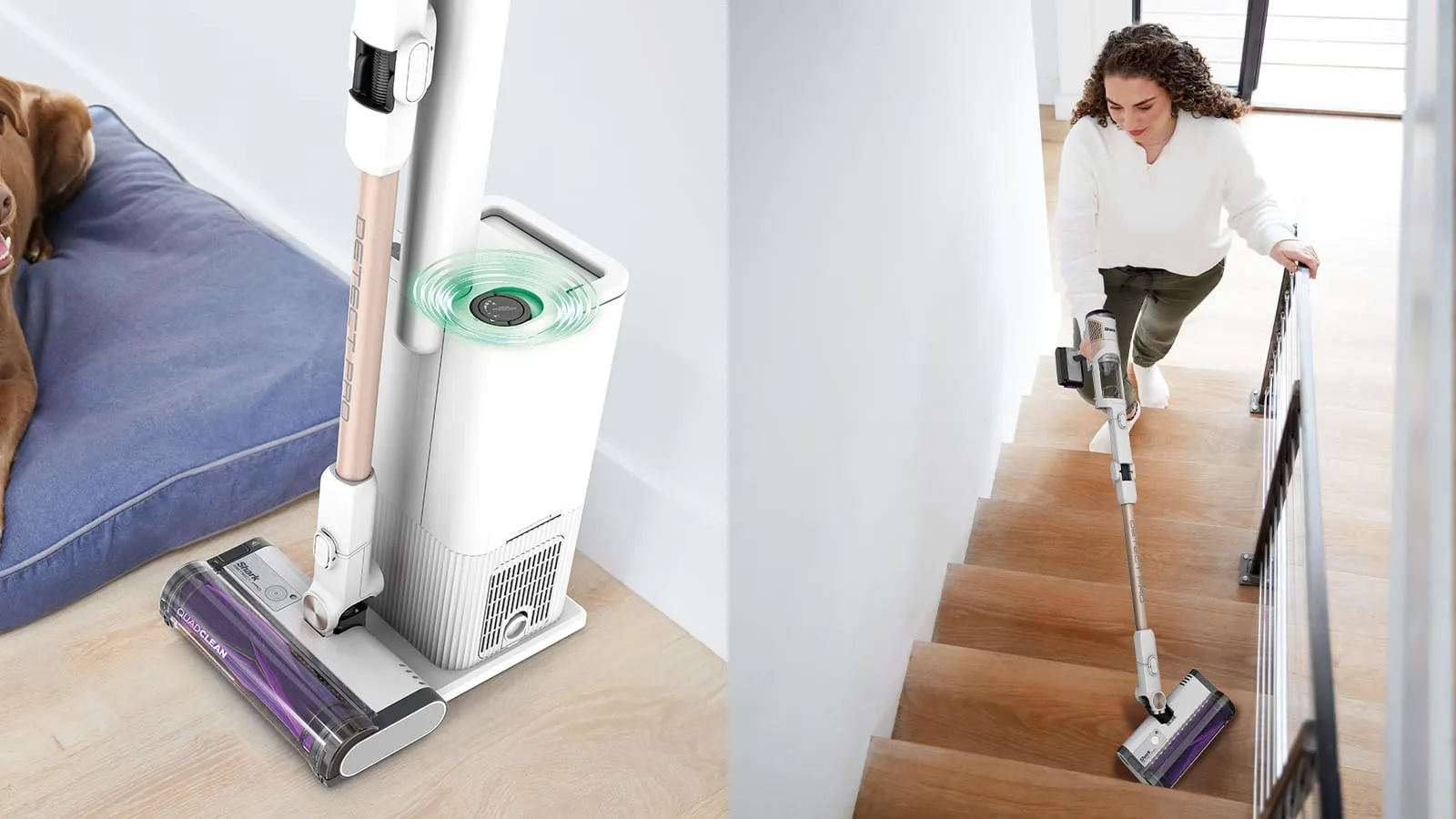 Shark IW3611DE Detect Pro Rechargeable -varsi-imuri, Valkoinen