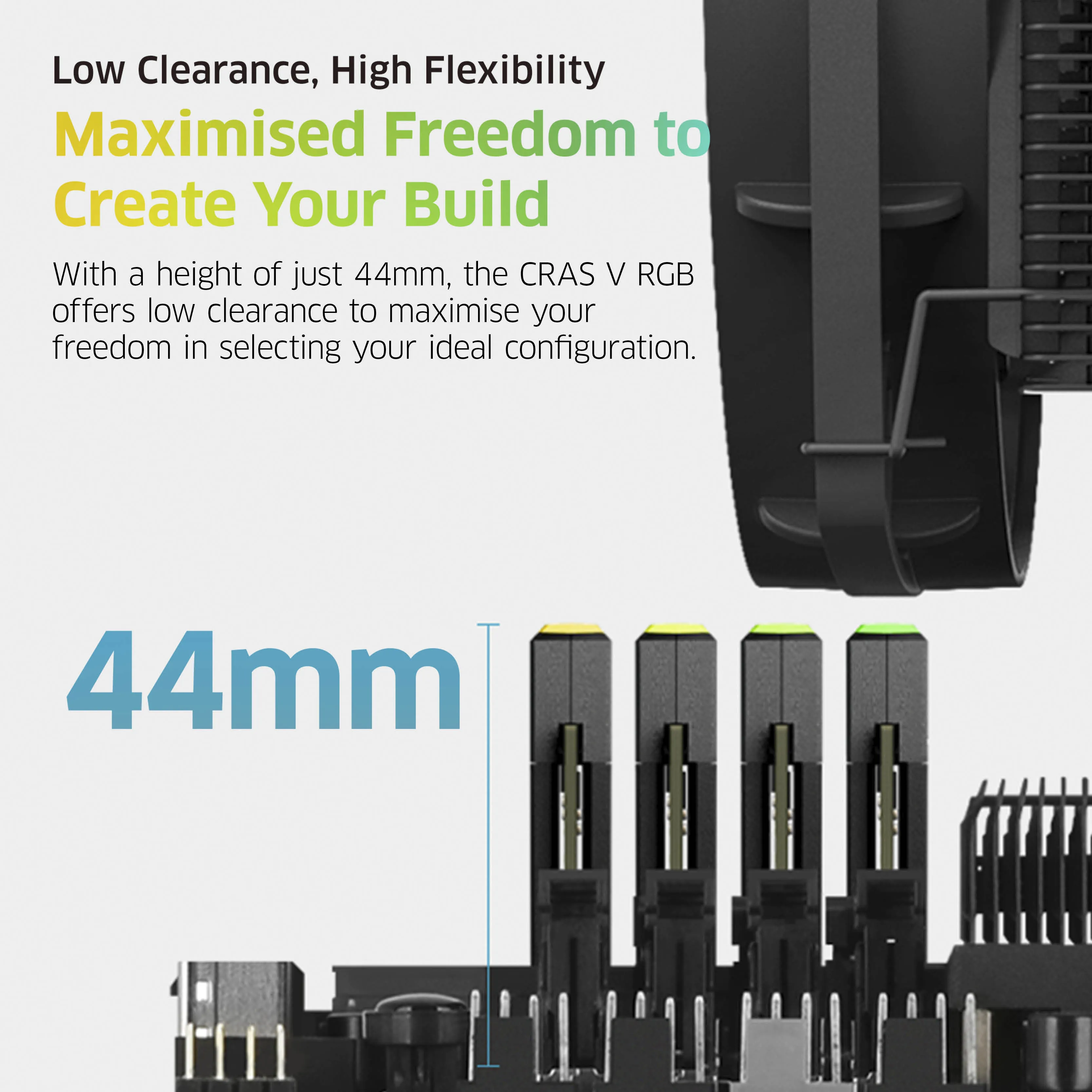 KLEVV CRAS V RGB 32 Gt (2 x 16 Gt) DDR5 6000 MHz, CL30 -muisti (EXPO, XMP)