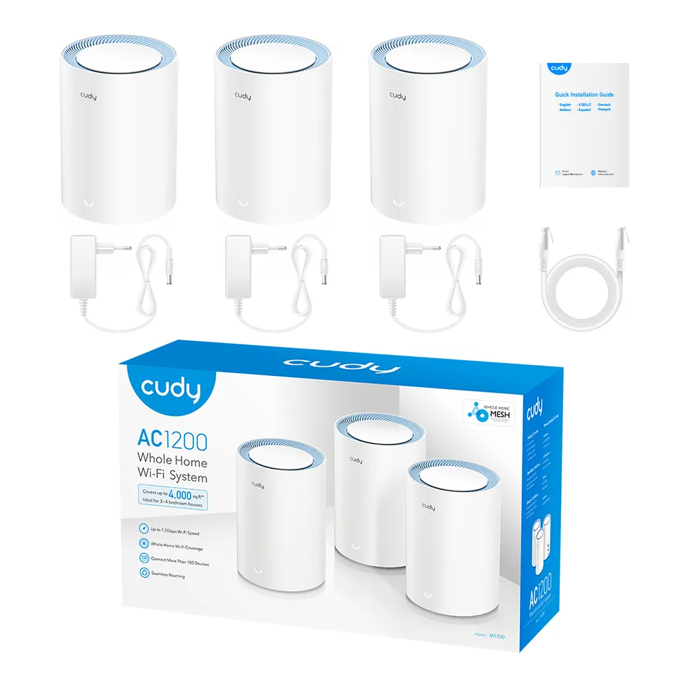 CUDY Mesh Solution M1200 3-pk WF5 AC1200