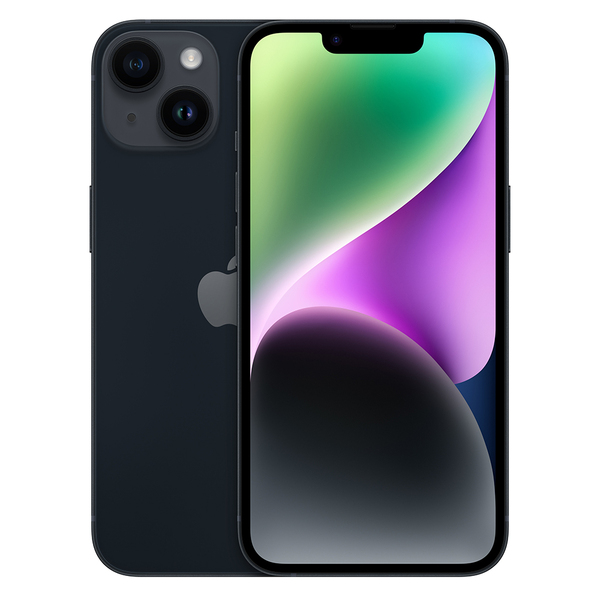 Refurbished iPhone 14 128GB - mobile phone, Midnight (Condition: Working) (eSim)