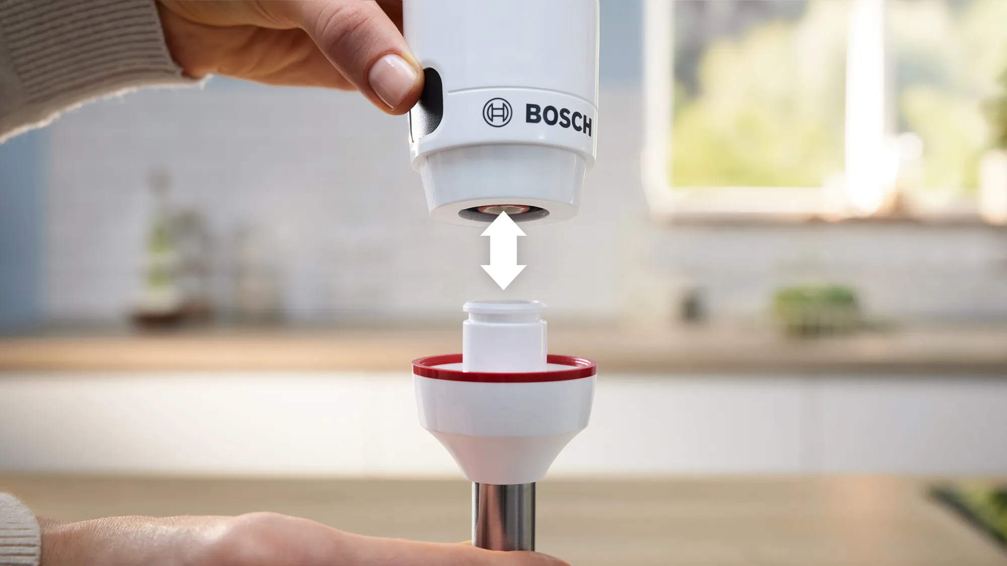 Bosch ErgoMaster Series 4 MSM4W210 600 W 0,6 l stavmixer, svart, vit