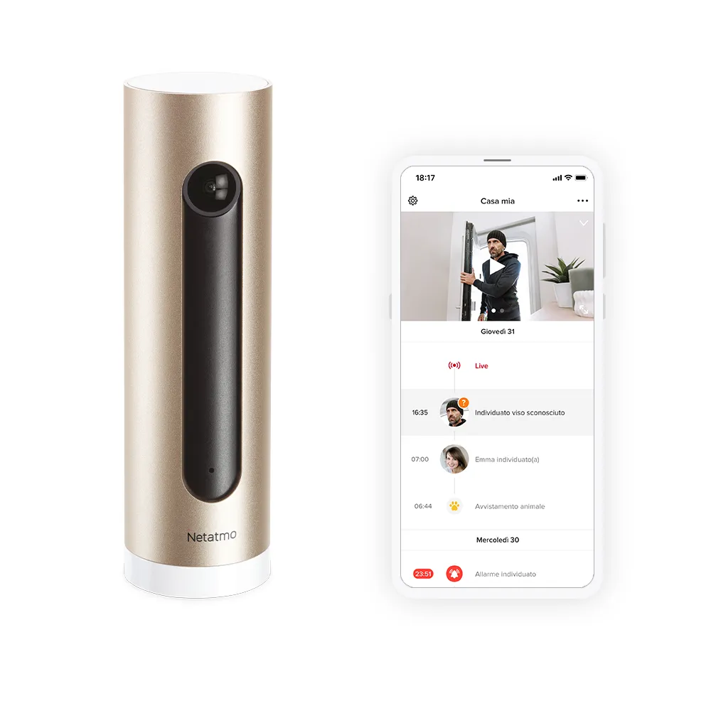 NETATMO Welcome -valvontakamera sis&auml;k&auml;ytt&ouml;&ouml;n