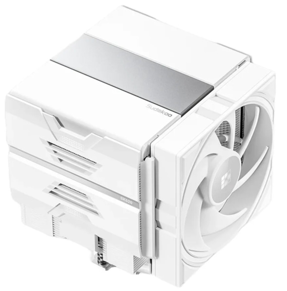 Sudokoo SK620 Dual Tower, 2x120 mm -prosessorij&auml;&auml;hdytin, valkoinen