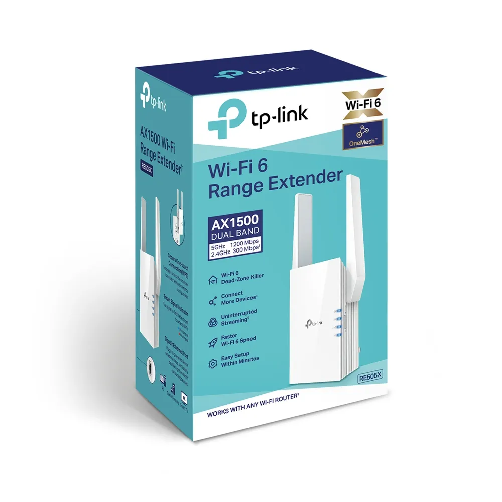 TP-LINK RE505X AX1500 WIFI6 RANGE EXTENDER