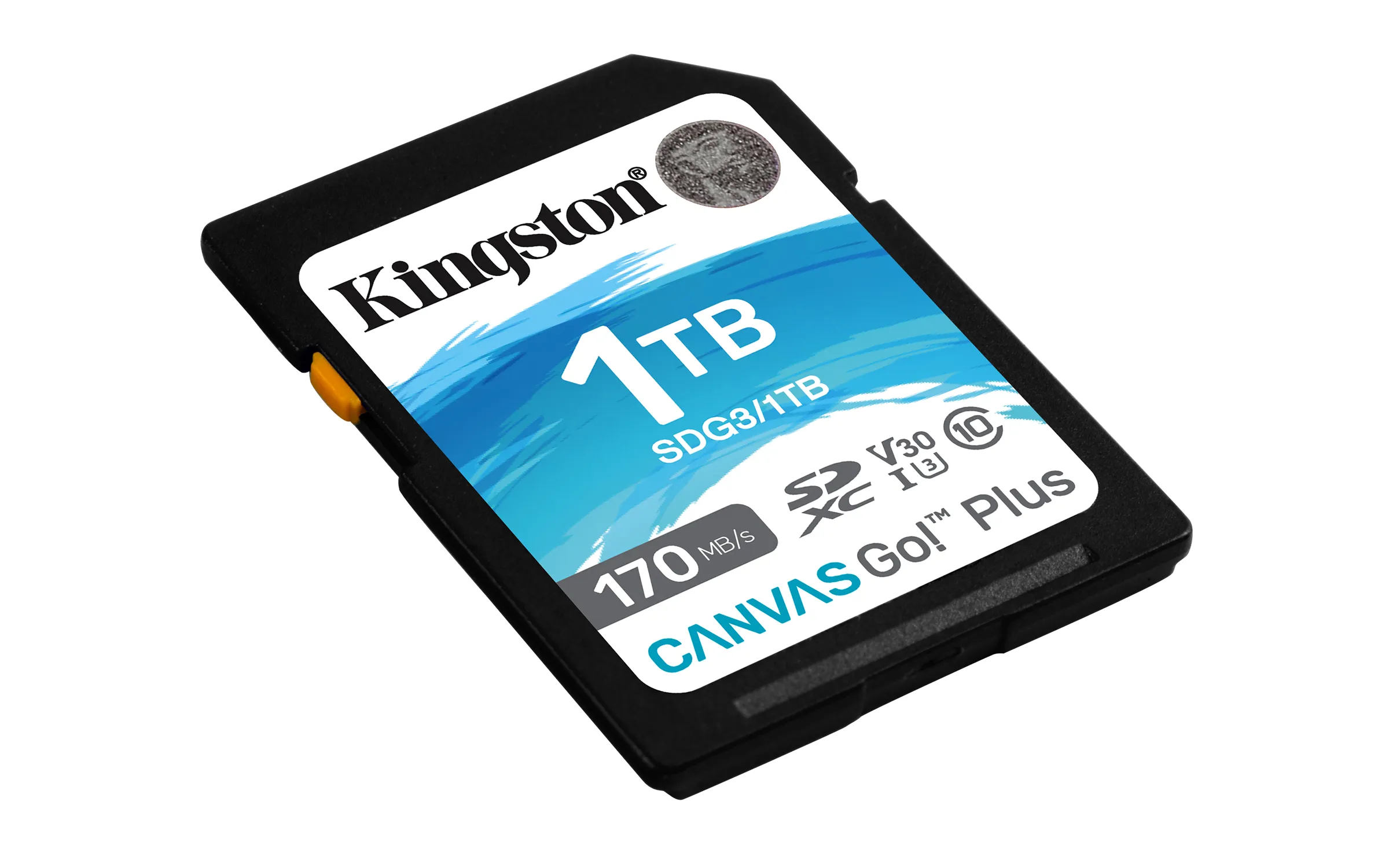 Kingston Canvas Go! Plus 1 Tt SDXC UHS-I U3 V30 A1 -muistikortti + SD-adapteri, musta