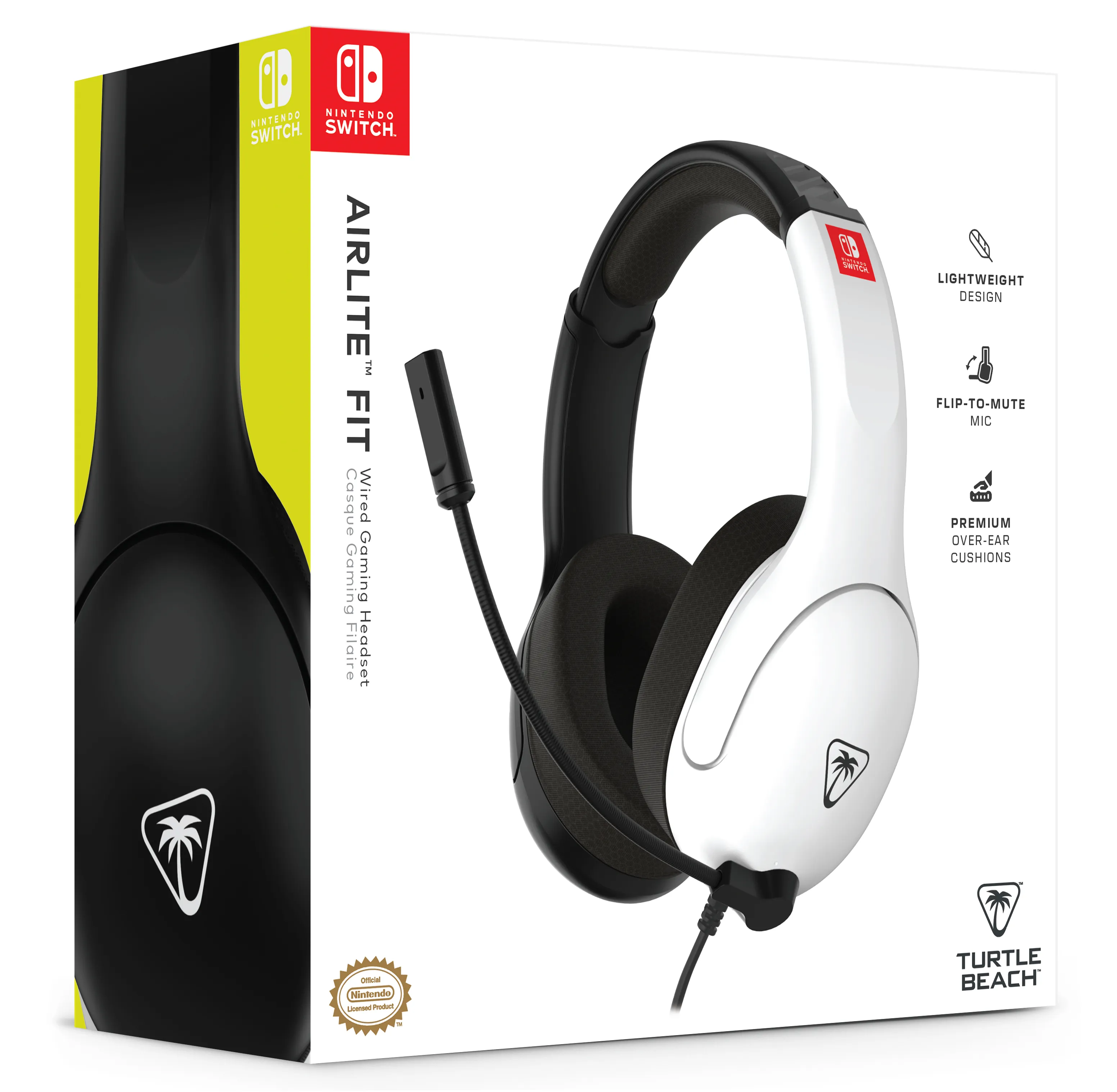 Turtle Beach Airlite Fit Gaming Headset, Black/White
