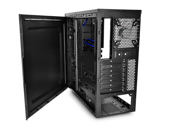 DEEPCOOL TESSERACT SW-BK - ATX Case - Blue LED