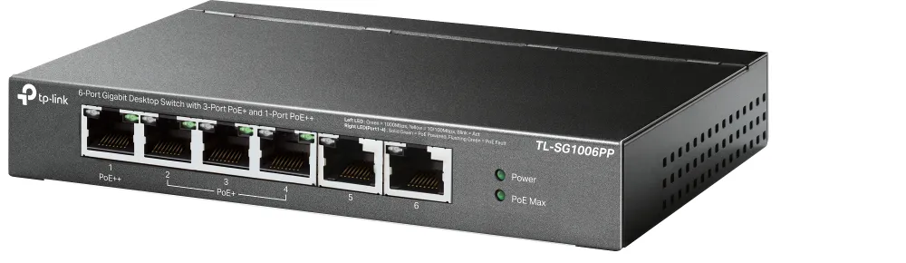 TP-Link TL-SG1006PP - Unmanaged Gigabit Switch, Grey