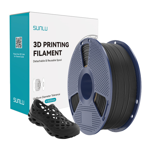 SUNLU TPU 1.75 mm, 1 kg 3D Printer Filament, Black