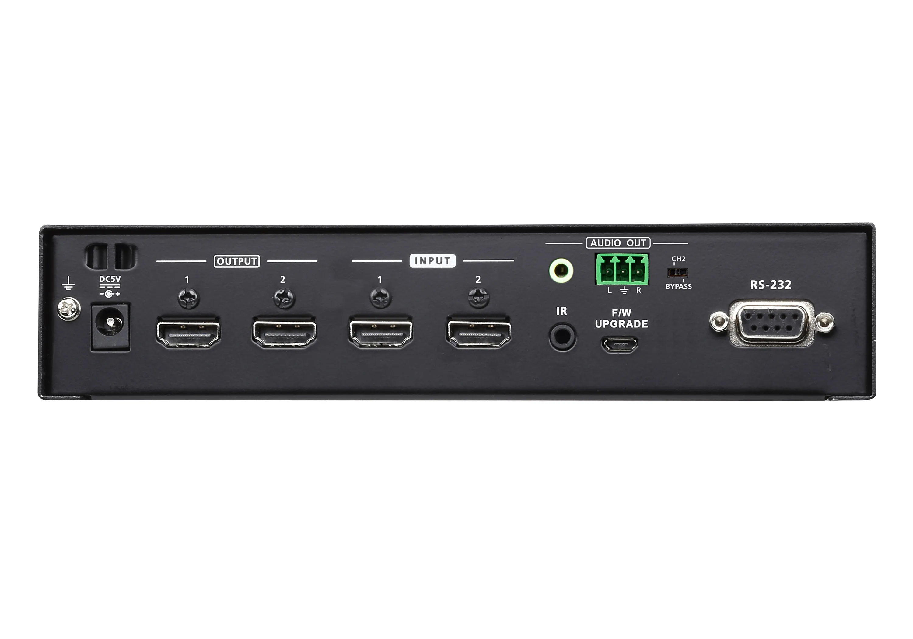 ATEN 2x2 True 4K HDMI Matrix Switch with Audio De-Embedder,IR,RS-23
