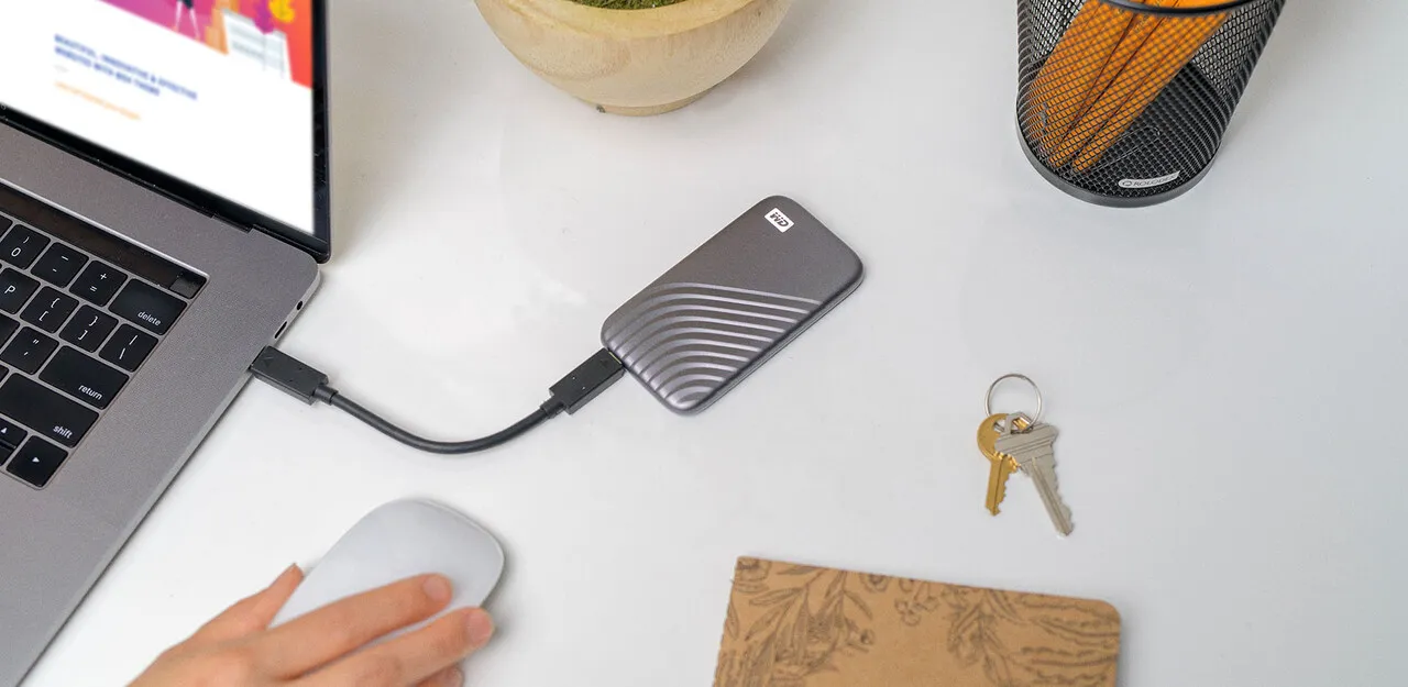 WD My Passport 4TB USB-C - External SSD, Grey