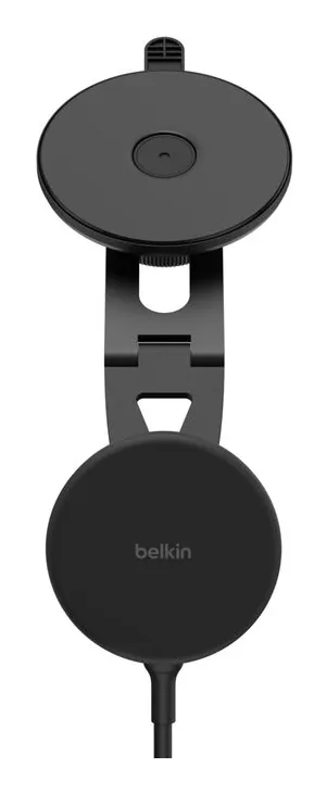 Belkin BoostCharge Qi2 Magnetic EV Screen Mount, 0 USB ports, 15 W, Qi2 - Car Charger, 1 m, Black