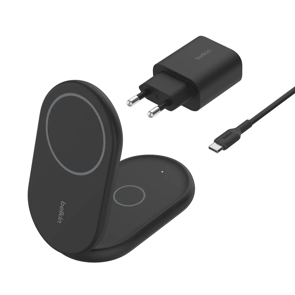 Belkin BoostCharge 15W Qi2 Magnetic 2in1 - wireless charger, black
