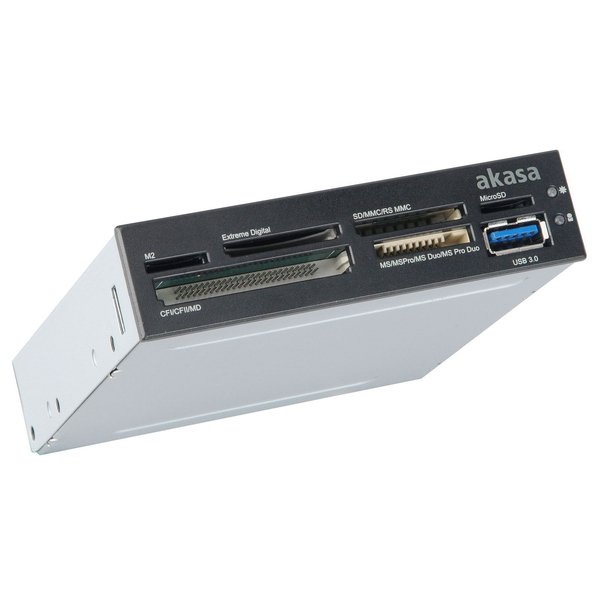 Akasa 3.5&quot; Superspeed USB3.0, 6-slot multicard reader
