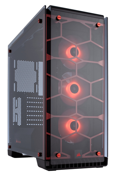 Corsair Crystal 570X Red RGB ATX Midi Tower, no PSU