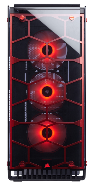 Corsair Crystal 570X Red RGB ATX Midi Tower, no PSU