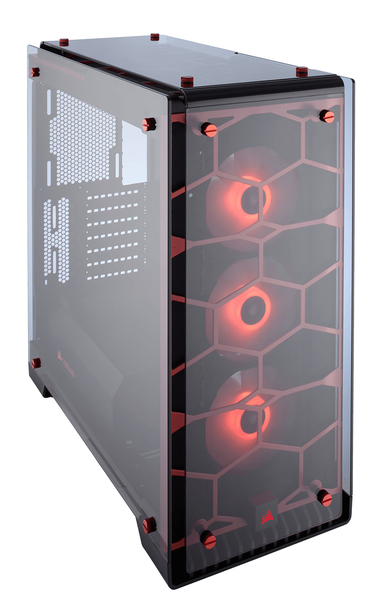 Corsair Crystal 570X Red RGB ATX Midi Tower, no PSU