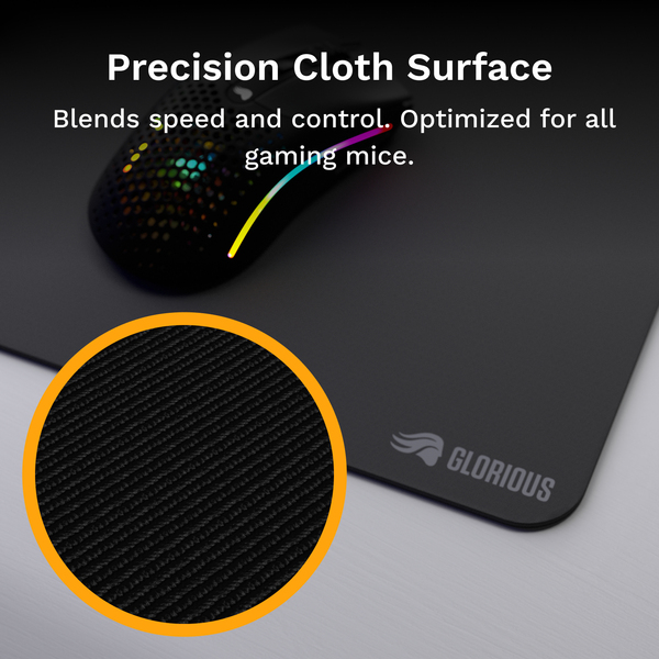 Glorious Mouse Pad 2 Large Extended - Edgeless -  Black