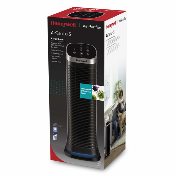 Honeywell AirGenius 5 - luftrenare, svart