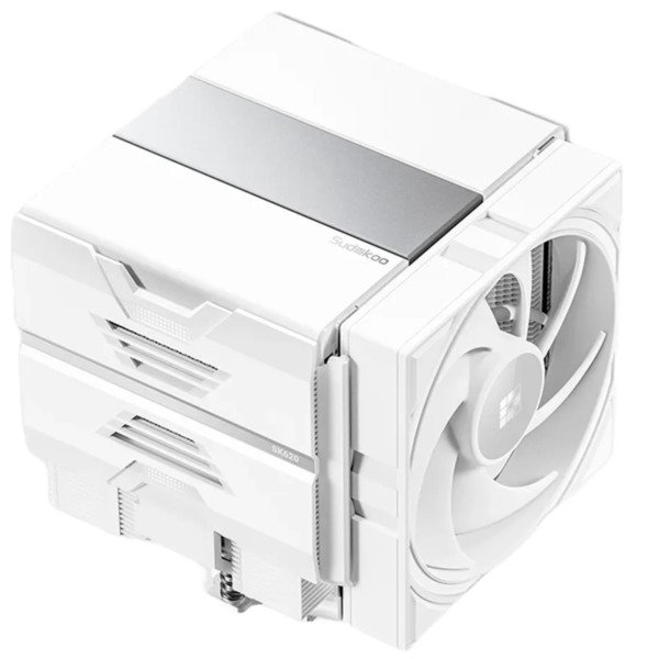 Sudokoo SK620 Dual Tower, 2x120 mm -prosessorij&auml;&auml;hdytin, valkoinen