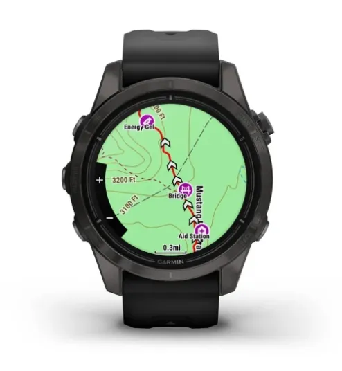 Garmin Epix Pro Gen 2 Sapphire Edition 42mm AMOLED träningsklocka, Carbon Grey/svart