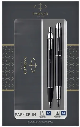 Parker Duoset black/silver - BallPoint+Fountain Pen
