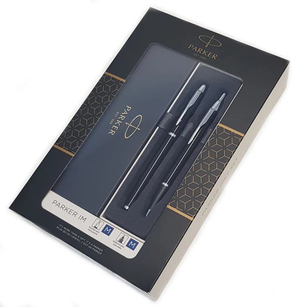 Parker Duoset black/silver - BallPoint+Fountain Pen