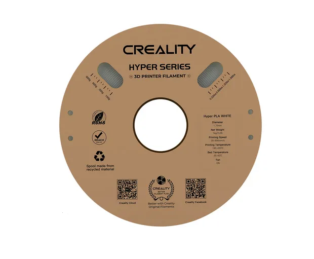 Creality Hyper PLA  .,75 mm,&auml; ​1 kg  3D-skrivarfilament, vit