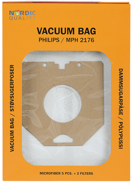 MPH 2176 P&ouml;lynimuripussit, 5 kpl. + 2 suodatin