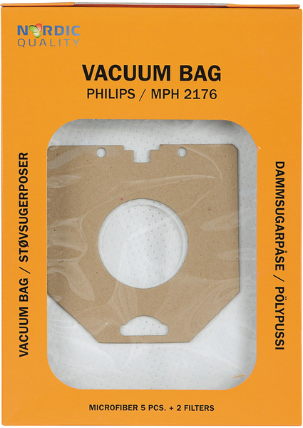 MPH 2176 P&ouml;lynimuripussit, 5 kpl. + 2 suodatin