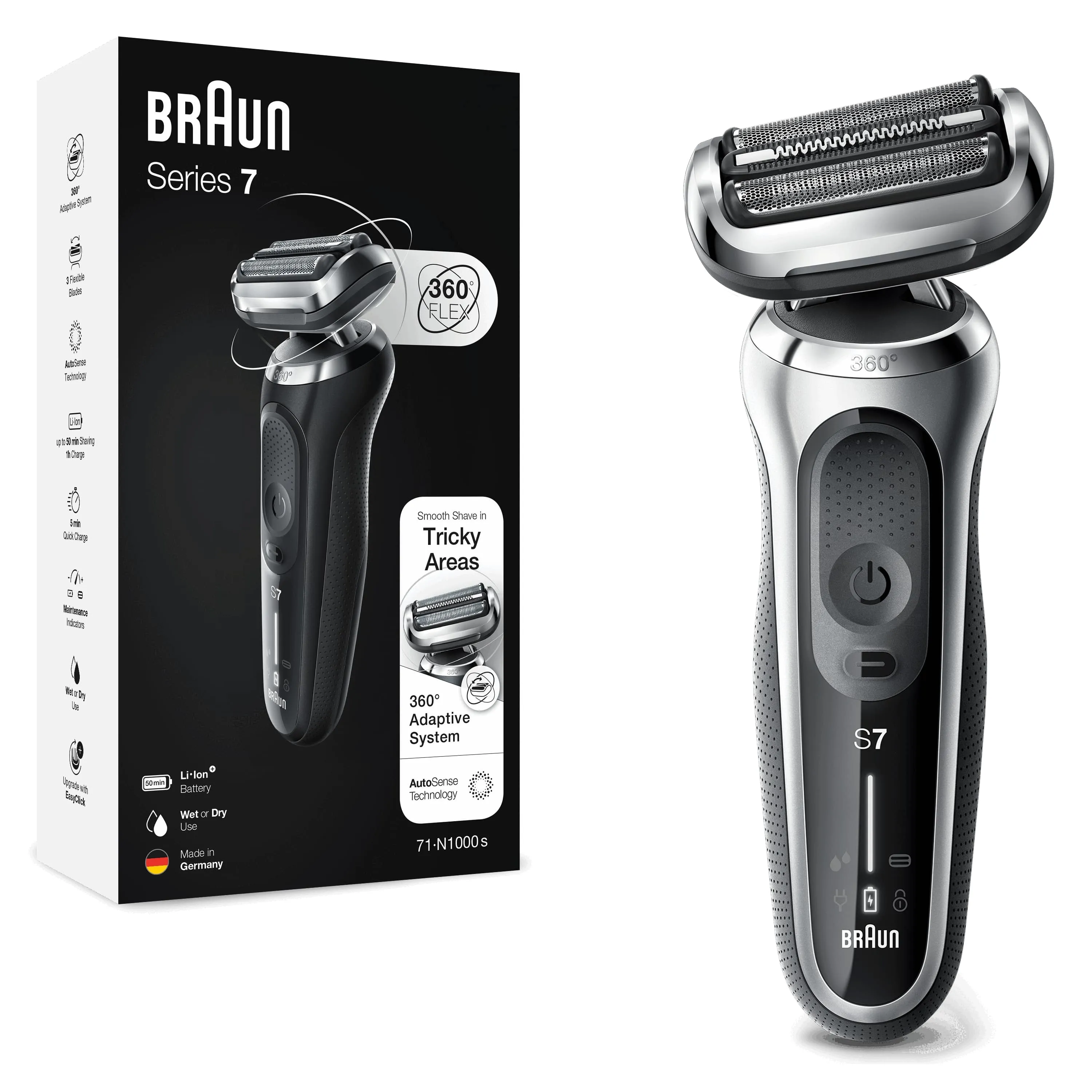 Braun Series 7 71-S1000S - shaver, Silver