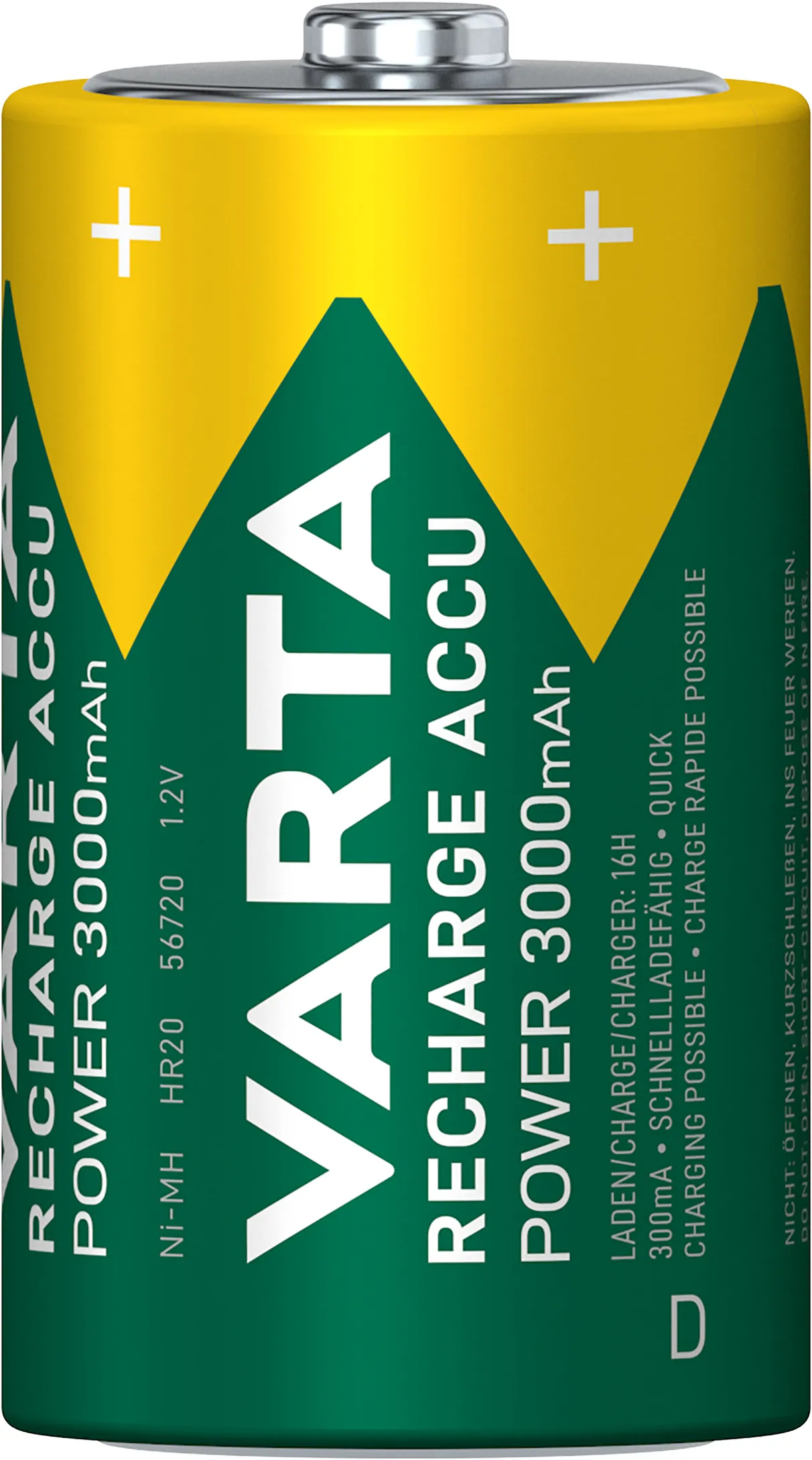 VARTA Rechargeable Accu Power D (HR20/LR20) 3000 mAh 2-pack - rechargeable battery