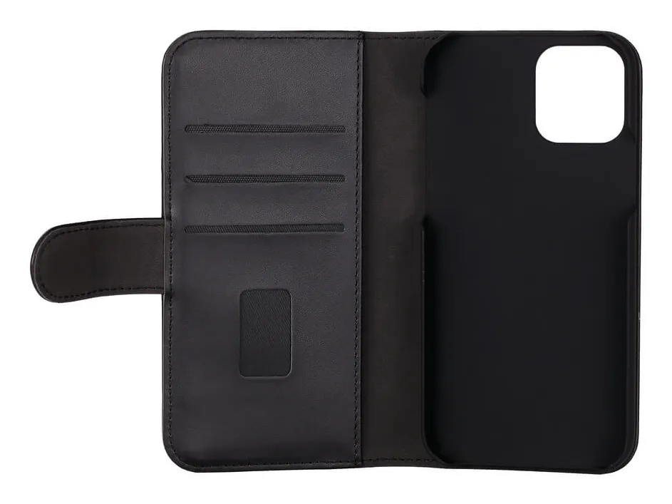 (Fyndh&ouml;rnan) GEAR Wallet, iPhone 12 / 12 Pro - 2-in-1 pl&aring;nboksfodra, Svart