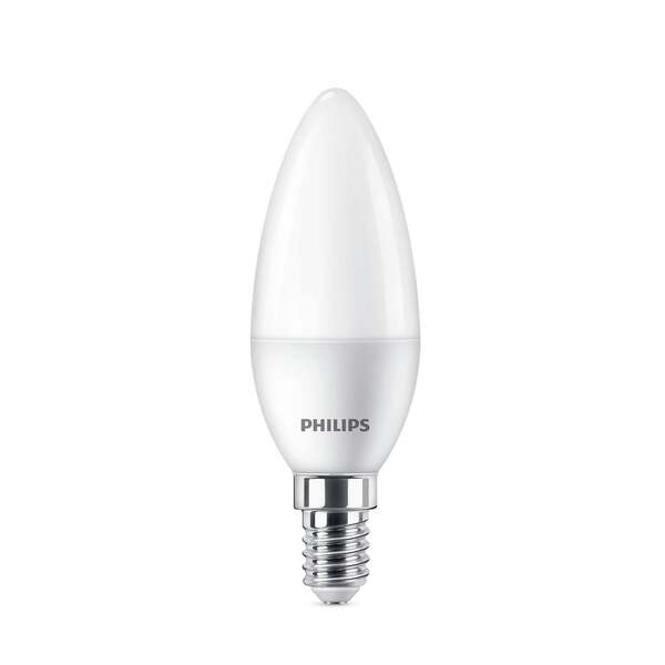 Philips LED-kronljus E14 4,9W (40W) B35 Matt 2700K 470lm 3-pack